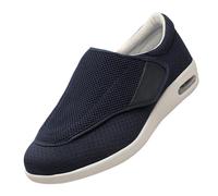 CVFOMBN Chaussures pour Diabétiques Homme & Femme,Chaussures diabétiques Extra-Larges pour Hommes Pantoufles orthopédiques.Blue,43