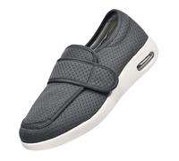 CVFOMBN Chaussures pour Diabétiques Homme & Femme,Chaussures Orthopédiques Homme Pieds Larges Pantoufles Extra orthopédiques diabétiques pour Confortables.Grey,48