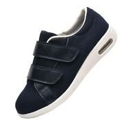 CVFOMBN Chaussures pour Personnes DiabéTiques,Memory Foam Adjustable Walking for Elderly Arthritis Edema Swollen Feet Thumb Valgus Bunions.Blue,45