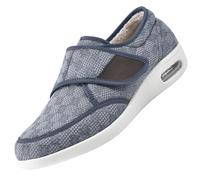 CVFOMBN Femme OrthopéDique Soutien Plantaire Chaussure Reglables,Chaussures Orthopédiques Homme Pieds Larges Pantoufles Extra orthopédiques diabétiques pour Confortables.Grey-45