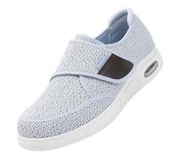 CVFOMBN Haussons DiabéTiques AîNé Unisexe,Chaussures De Marche Ajustables pour Personnes Âgées Soulagement De La Douleur Au Pied,Grey,45