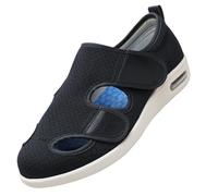 CVFOMBN Haussons DiabéTiques AîNé Unisexe Chaussures RéGlables,Chaussons de rééducation Chaussures Marche Personnes Âgées Soulagement De La Douleur Au Pied.Black,39