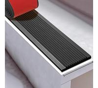 CVFOMBN Noir,W:10cm/3.93in, Nez de Marche Autocollant Profilé d'escalier 3m,Extra Large 10cm/15cm/20cm PVC Adhésif et Antidérapant Protection Bande de Bordure, Nez de Marche Protection