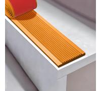 CVFOMBN Orange,W:20cm/7.87in, Nez de Marche Autocollant Profilé d'escalier 3m,Extra Large 10cm/15cm/20cm PVC Adhésif et Antidérapant Protection Bande de Bordure, Nez de Marche Protection