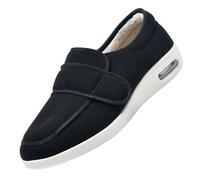 CVFOMBN RéGlable Chaussures De Marche IntéRieur Confortable,Chaussures De Marche Âgées Soulagement Orthopédique Viscoélastique pour Orteil Ouvert Elargissement,Black,44