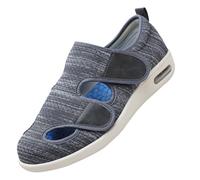 CVFOMBN RéGlable Chaussures De Marche IntéRieur Confortable,Chaussures pour Personnes âgées avec Pieds déformés Chaussures d'intérieur d'extérieur diabétiques,Dark Gray,40