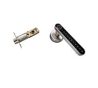 CVFRDD Bouton de porte intelligent, Serrure de porte à empreintes digitales électronique mot passe Loquets antivol intelligents poignée sans fil fendue Poignée de porte d'entrée sans clé(Silver)