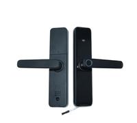 CVFRDD Bouton de porte intelligent, Serrure Électronique Numérique Intellinte Tuya, Avec Carte, Mot De Passe, Déverrouilla Par harment D'urnce USB Poignée de porte d'entrée sans clé(22240 2585)