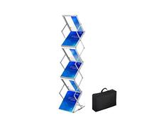 CVFRDD Support de documentation 6 Poches Pop Up Support de Support de Catalogue léger for hôtel Exposition Bureau Magasin Porte-revues en Aluminium