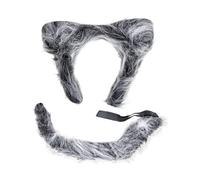 CVFRTT 1 Bandeau Oreilles De Loup Et 1 Queue De Loup, Accessoires De Cosplay, Accessoires De Costumes en Peluche, Accessoires De Déguisement De Fête