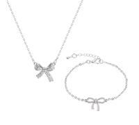 CVFRTT 1 Collier Noeud, 1 Bracelet Noeud, Décoration Bijoux Noeud, Bijoux Femme, Accessoires Vestimentaires