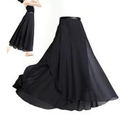 CVFRTT 1 Jupe Maxi Ballet Noire, Jupe En Mousseline De Soie Pour Femmes, Jupe Portefeuille Pour Femmes, Jupe Maxi Tulle Pour Femmes, Accessoires D’Entraînement De Danse