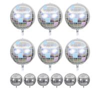 CVFRTT 12 Ballons Laser, Ballons Boule Disco, Ballons en Aluminium, Décoration De Ballon Rond, Décoration De Fête De Mariage Et De Vacances