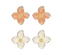 CVFRTT 2 Paires De Boucles d'oreilles Fleurs, Bijoux Floraux, Boucles d'oreilles Élées, Bijoux Fantaisie, Accessoires Vestimentaires, Boucles d'oreilles Femme