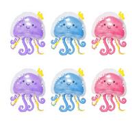 CVFRTT Ballons De Méduses 6 Pièces, Ballons De Dessin Animé Mignons, Ballons d'animaux Marins, Ballons pour Enfants, Ballons De Décoration De Fête