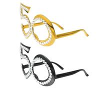 CVFRTT Lot De 2 Lunettes De Style Numéro 50, Lunettes Créatives, Lunettes De Fête, Accessoires Photo, Lunettes Intéressantes.