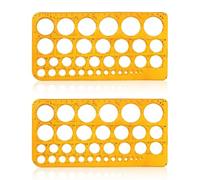 CVFRTT Lot De 2 Règles De Modèle De Dessin Rondes, Règle De Dessin Multifonctionnelle, Règle De Dessin Géométrique, Règle De Mesure, Outils De Dessin, Fournitures D'Étude Et De Bureau