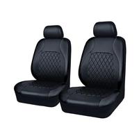 Cvgffs Housse siège Voiture Housse Siège Auto en Cuir PU Toutes Saisons Silencieuse Protection Intégrale Imperméable Taille Universelle Berline SUV Et Pick-up.(AE-2041-4PCS-BK)