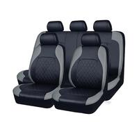 Cvgffs Housse siège Voiture Housse Siège Auto en Cuir PU Toutes Saisons Silencieuse Protection Intégrale Imperméable Taille Universelle Berline SUV Et Pick-up.(AE-2041-GY)