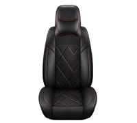 Cvgffs Housse siège Voiture Housses De Siège Auto en Cuir PU avec 2 Appuie-têtes Noyau en Mousse Souple Coutures 3D Confortables Et Respirantes.(Black Red Line)