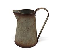 CVHOMEDECO. 17,8 cm Pichet à Lait en métal galvanisé, Vieux Vase Rustique primitif en Forme de cruche pour la décoration de la Maison et du Jardin.