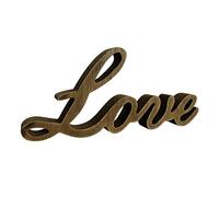CVHOMEDECO. Panneau de Mots en Bois Rustique, Vintage et Vieilli, autoportant Love Tabletop/Shelf/Home Wall/Office Decoration Art, 26 x 11,4 x 2,5 cm