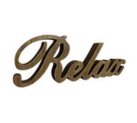 CVHOMEDECO. Panneau Relax en Bois Rustique, Vintage et Vieilli, sur Table, étagère, Mur de la Maison ou Bureau, 30,5 x 10,4 x 2,5 cm