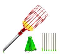 CVJdfhRE cueille-Fruits, Cueilleur de Fruits télescopique avec Panier, cueilleur figues Manche léger en Acier Inoxydable et Coussinet Protection Mousse(2.8m)