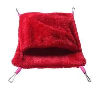 CVJdfhRE Hamac for Animal Domestique, Niche for Hamster, Rat, Cochon, Cage, nid d'oiseau, balançoire for Petits Animaux, Rouge, L(Red,L)