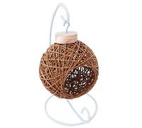 CVJdfhRE Hamac for Petits Animaux, Berceau Suspendu for Hamster, Cage à Oiseaux, Maison, hamac en rotin, lit de Couchage, cachette, Jouets Jeu, Bleu(Brown)