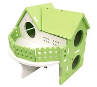 CVJdfhRE Jouet for Hamster, 1 pièce, Jouet en Plastique à 2 étages, cachette for Petits Animaux, Maison de Jeu for, Bleu(Green)