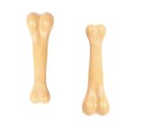 CVJdfhRE Jouets à mâcher for Chiens, os, Quasi indestructibles, Anti-morsures, for Petits, Moyens et Grands, Lot de 2, Marron, 12 cm(Yellow 18cm)