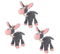 CVJdfhRE Jouets for Chiens en Forme d'âne, Jouet à mâcher for Chiots, couineur, molaire, Accessoires de Dressage for, 3 pièces, Gris(Gray)