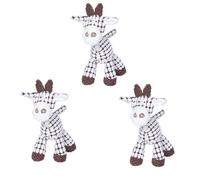 CVJdfhRE Jouets for Chiens en Forme d'âne, Jouet à mâcher for Chiots, couineur, molaire, Accessoires de Dressage for, 3 pièces, Gris(White)