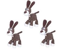 CVJdfhRE Jouets for Chiens en Forme d'âne, Jouet à mâcher for Chiots, couineur, molaire, Accessoires de Dressage for, 3 pièces, Gris(Brown)