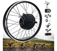 CVJdfhRE Kit de Conversion vélo électrique 20, 24, 26, 27,5, 28, 29, 700c Pouces kit Moteur moyeu Roue Avant contrôle du écran LCD sans balais, 36V/350W-2(36v/250w,24inch)