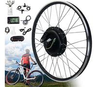 CVJdfhRE Kit de vélo électrique, 20, 24, 26, 27,5, 28, 29, 700c Pouces Conversion à Roue Libre arrière Ebike Vélos électriques Moteur moyeu avec écran LCD(48v/350w,28inch)
