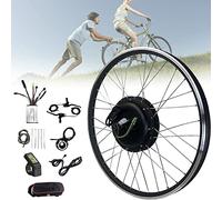 CVJdfhRE Kit de vélo électrique, 20, 24, 26, 27,5, 28, 29, 700c Pouces Roue Avant kit Conversion avec écran LCD(48v/1000w,24inch)