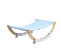 CVJdfhRE Lit balançoire en Bois for Chat, hamac Multifonctionnel for Suspendu et posé au Sol, Meuble for Animaux de Compagnie(Blue)