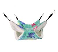 CVJdfhRE Lot de 2 Jouets for Hamster, cachette, hamac, Polaire imprimée, Cochon d'Inde, Planeur à Sucre, lit Couchage, for rongeurs, Taille S 4(S 5)