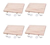 CVJdfhRE Support en Bois for Hamster, Plateforme for Cochon d'Inde, Jouets for broyer Les Pattes, Planche à Sauter for gerbilles, 4 pièces, 5 x cm(12x5cm)