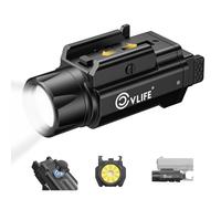 CVLIFE Picatinny Lampe de poche magnétique rechargeable pour pistolet avec rail réglable rapide et fonction stroboscopique 1500 lumens