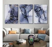 CVMINY 3 Images Set-Tableau Abstrait sur Toile Style Moderne et Luxueux Texture Marbre Idéal pour la Décoration du Salon de la Chambre du Bureau Ou de la Maison-50x75cm (sans cadre)