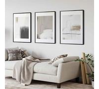 CVMINY Ensemble de 3-Affiche Abstraite Nordique Style Bohème Peinture sur Toile Beige Lignes Neutres Impression D'Art Moderne pour Salon Cuisine Bureau Chambre Décoration-40 * 50cm (Non encadré)
