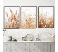 CVMINY Image D'Art,Tableau Abstrait de Paysage de Roseaux Séchés sur Toile Affiche Moderne Décoration Murale pour Salon Chambre Ou Maison-50 * 70cm*3Pcs(Non Encadré)