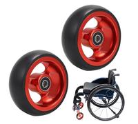 CVMRBY roulettes Avant de Rechange pour Fauteuil Roulant 4 pouces/100 mm, roulettes antidérapantes pour déambulateur, Accessoires pour Fauteuil Roulant de Sport avec pneus Pleins et moyeu en alumi