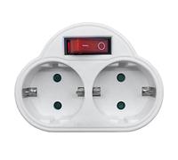 Cvoepobey 1 Pièce 250V 16A Prise de Conversion à Double Prise avec Interrupteur de Prise Prise Adaptateur Secteur Prise EU Plug