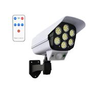 Cvoepobey 1 Pièces Lumières Solaires Extérieures 77Led PIR Capteur de Mouvement Lampe Caméra de Simulation Applique Murale Solaire Étanche Lumières de Décoration de Jardin