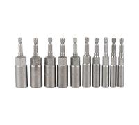 Cvoepobey 10 PièCes SéRies 1/4 Pouce le Clé Hexagonale de Douilles Deep Long Perceuse à Percussion 1/2 Pouce Adaptateur de Prise de Forage Morceaux