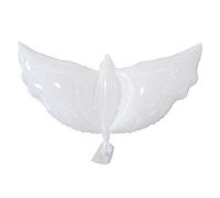 Cvoepobey 10 PièCes SéRies Volant Blanc Colombe Ballons DéCoration de FêTe de Mariage Colombe Ballons Paix Oiseau Balle Pigeons Feuille Ballons